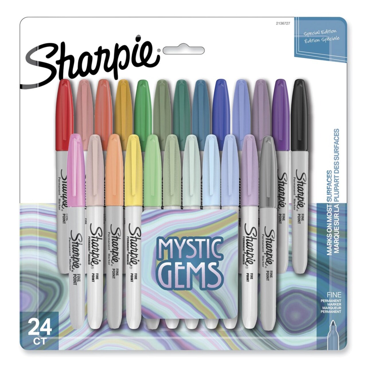 Sharpie Mystic Gems Fine Bullet Tip Markers - Assorted (24/Pack)